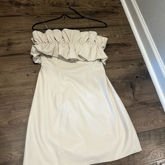 DO+BE Beige Ruffle Mini Dress - Picture 9 of 16